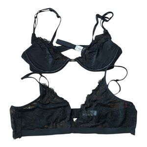 Lot of 2 Lace Bras - Very Sexy Victoria's Secret  Size 34B & GAPbody Size Medium